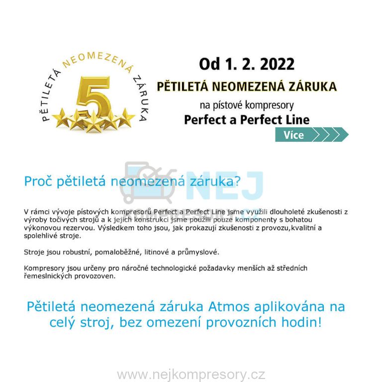 Obrázek Pístový kompresor ATMOS Perfect 4/90